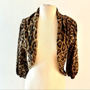 Kupu Kupu Knit Leopard Cardigan Size M